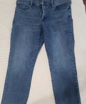 Lucky Brand Women's Mid-Rise Raw Hem Blue Jeans